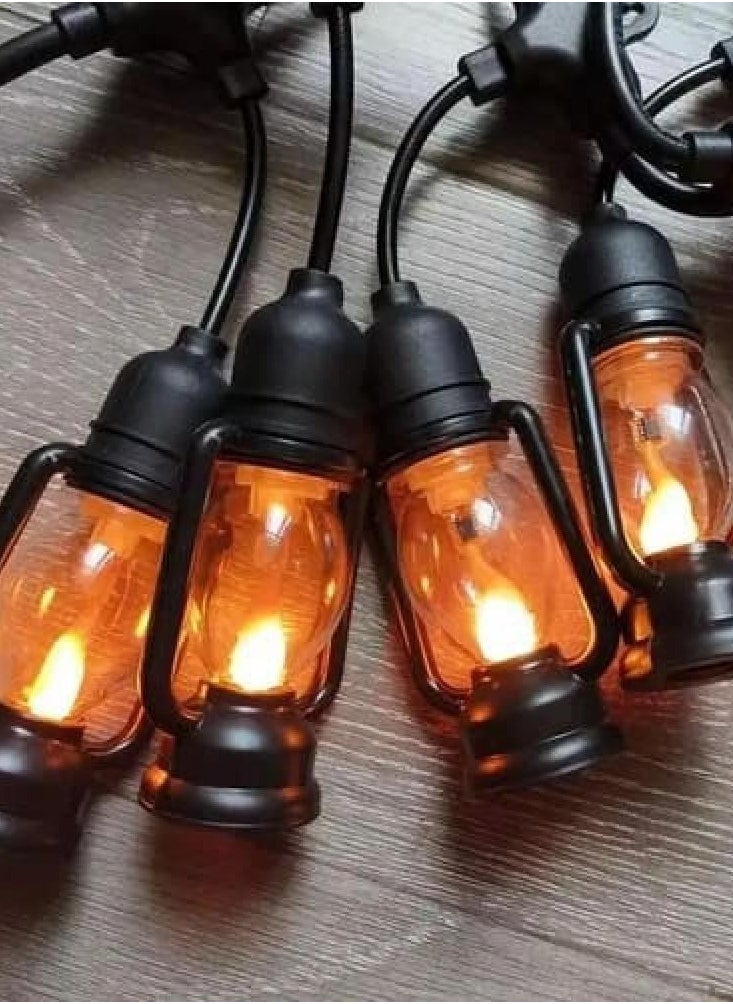Generic - Ramadan decoration lights lantern necklace lantern 5 meters 10 lantern yellow lighting LED lighting - Image 1
