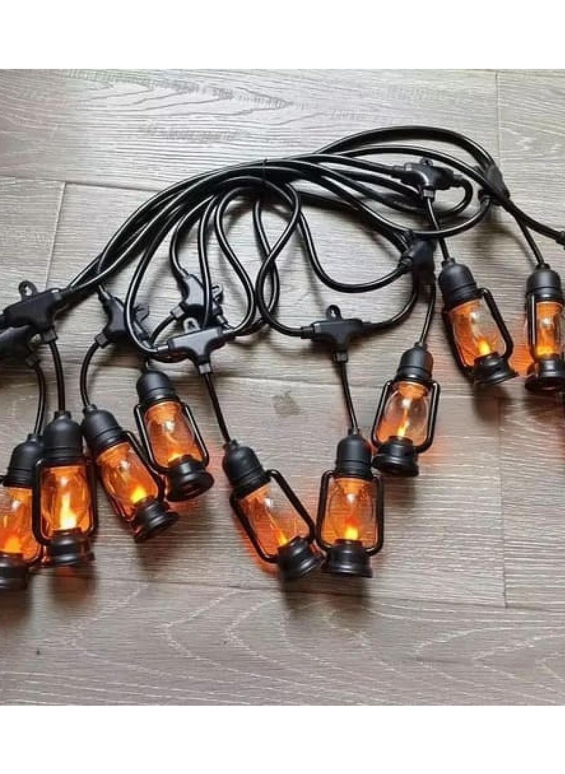 Generic - Ramadan decoration lights lantern necklace lantern 5 meters 10 lantern yellow lighting LED lighting - Image 1