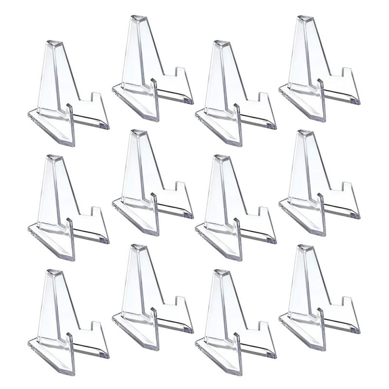15 Pcs Mini Clear Acrylic Coin Display Easel Stand Holder For Badges Accessories - Image 2