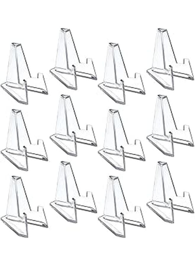 15 Pcs Mini Clear Acrylic Coin Display Easel Stand Holder For Badges Accessories - Image 1