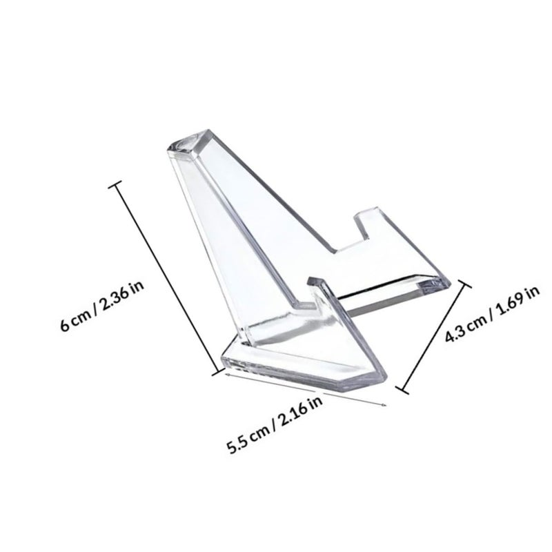 15 Pcs Mini Clear Acrylic Coin Display Easel Stand Holder For Badges Accessories - Image 3