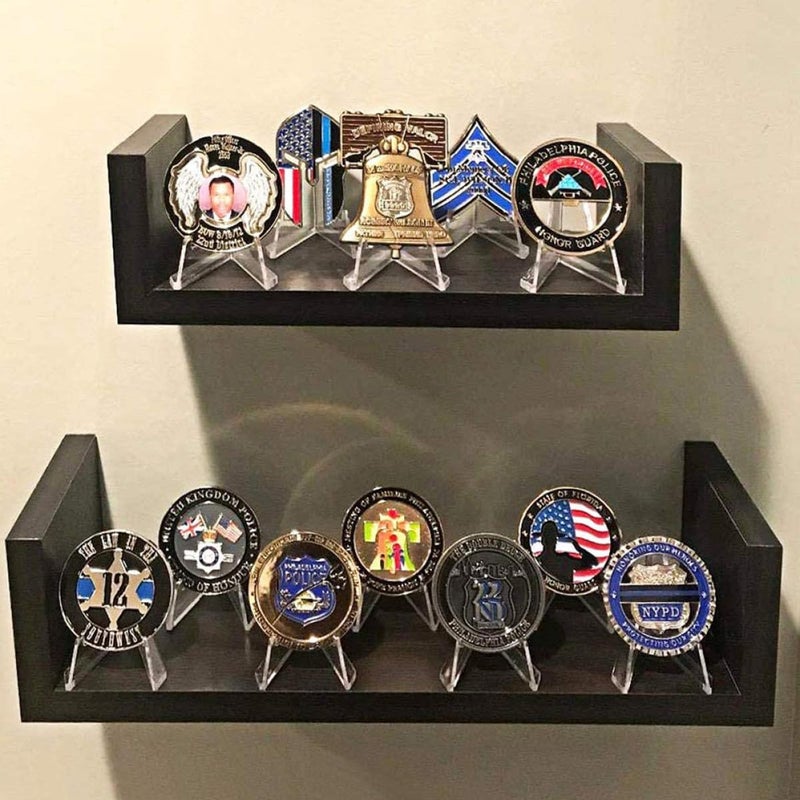 15 Pcs Mini Clear Acrylic Coin Display Easel Stand Holder For Badges Accessories - Image 4
