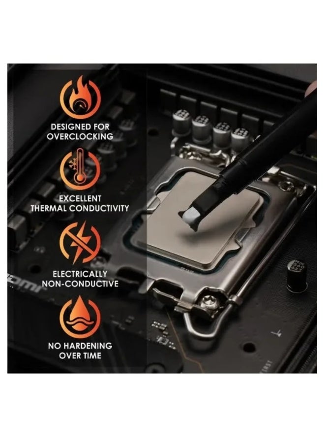 Thermal Grizzly 1 Gram - Extremly High Performance Thermal Paste - for Demanding Applications and Overclocking CPU/GPU/PS4/PS5/Xbox - Image 2