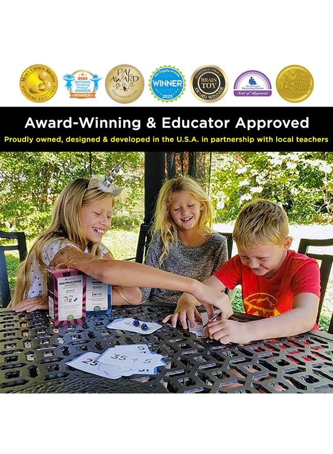 Think Tank Scholar Think Tank Scholar 335 Multiplication & Division Flash Cards - 2 Math Dice (Award Winning) All Facts 0-12 Answer on Back, for Kids in 2ND, 3RD, 4TH, 5TH, 6TH Grade Class or Homeschool - Games & Charts  - Image 2