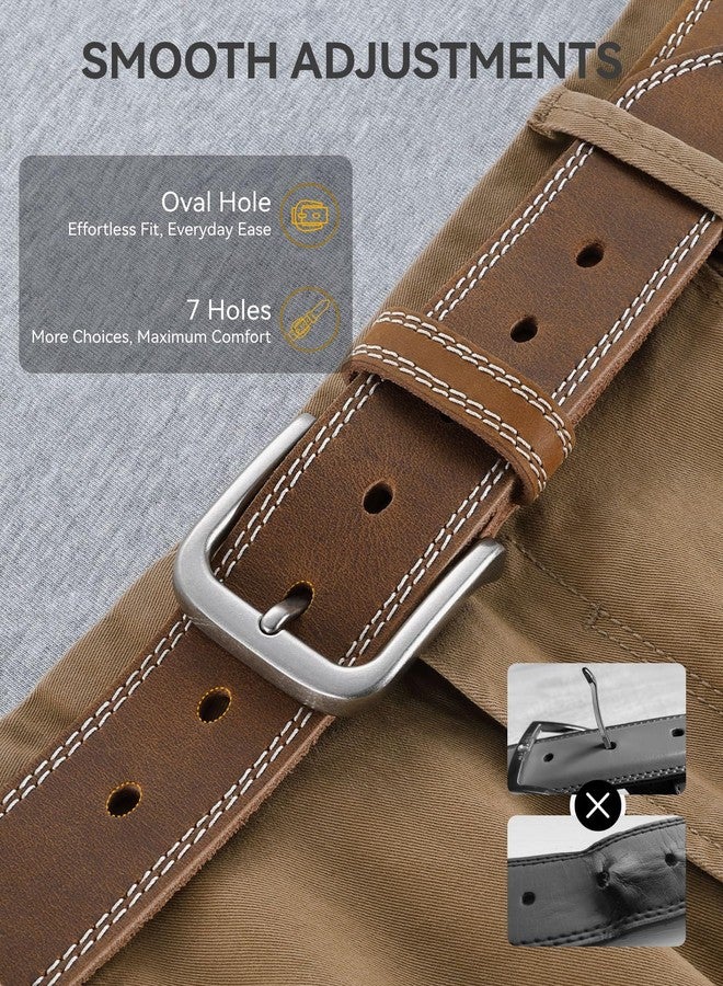 CHAOREN Full Grain Leather Belt for Men, Work Belts for Men Heavy Duty, Daily Wear for Jeans Pants - Image 3