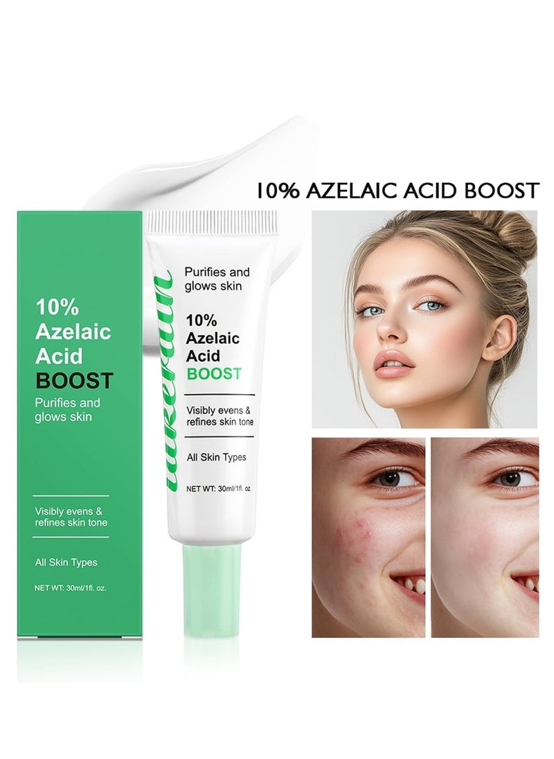 lakerain - Azelaic Acid Serum 10% with Licorice Root (30ml), Lightweight Formula for Uneven Skin Tone, Dark Spots, and Acne Marks – Refines Skin Texture, Reduces Pimple Breakouts, Blackheads, Pigmentation - Image 1