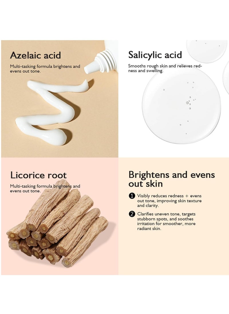 lakerain - Azelaic Acid Serum 10% with Licorice Root (30ml), Lightweight Formula for Uneven Skin Tone, Dark Spots, and Acne Marks – Refines Skin Texture, Reduces Pimple Breakouts, Blackheads, Pigmentation - Image 1