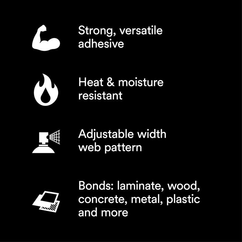 3M Hi-Strength 90 Spray Adhesive, Permanent, Bonds Laminate, Wood, Concrete, Metal, Plastic, Clear Glue, Net Wt 12.23 oz - Image 3