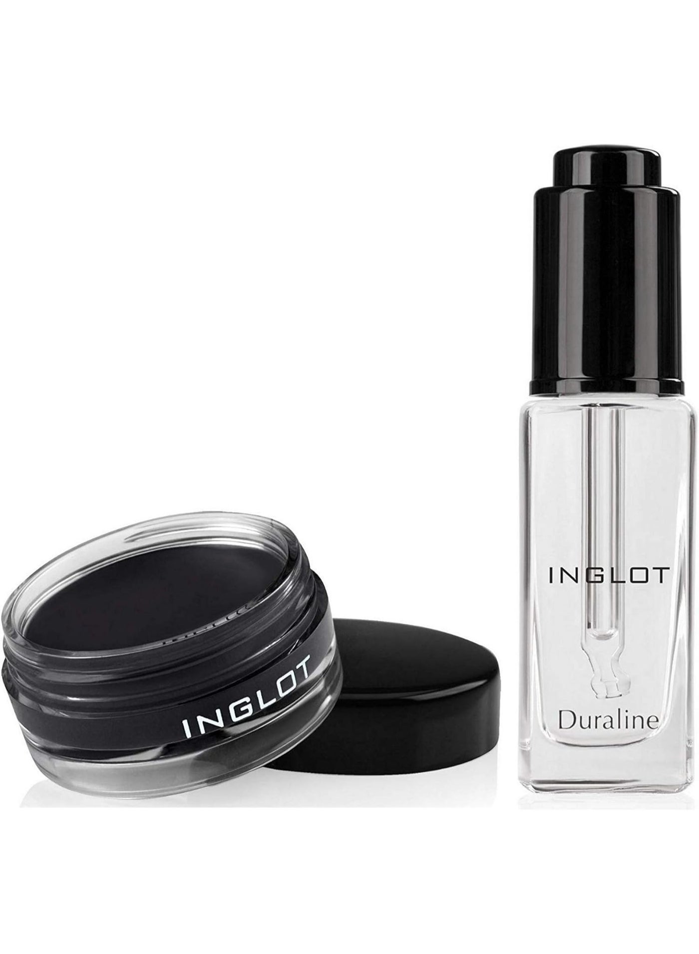 Inglot Professional Eye Definition Set Gel Eyeliner 77 Black With Duraline Makeup Mixing Liquid Clear 9 g