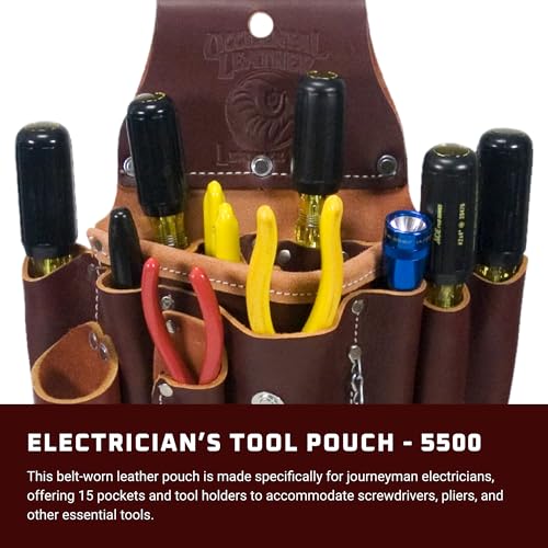 Occidental Leather Electrician’s Tool Pouch - 15 Pockets & Tool Holders - Made in USA - Image 2