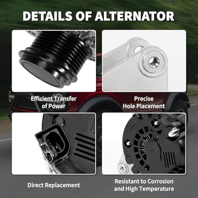 Lazenta JX6Z10346K High Output Alternator 180A 12V,Compitable with 2021-2023 Ford Escape L3 1.5L,2021 2022 2023 Bronco Sport 1.5L,Replacement JX6Z-10346-K,JX6T-10300-SC,JX6T10300SC,GL8990 - Image 4