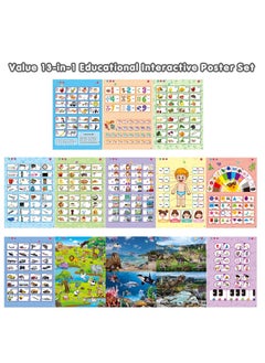 Toyland Multifuncional 13 in 1 Electronic Interactive Alphabet Wall Chart, Talking ABC & 123s & Music & Piano for Kids, Speech Therapy Toys  - Image 3