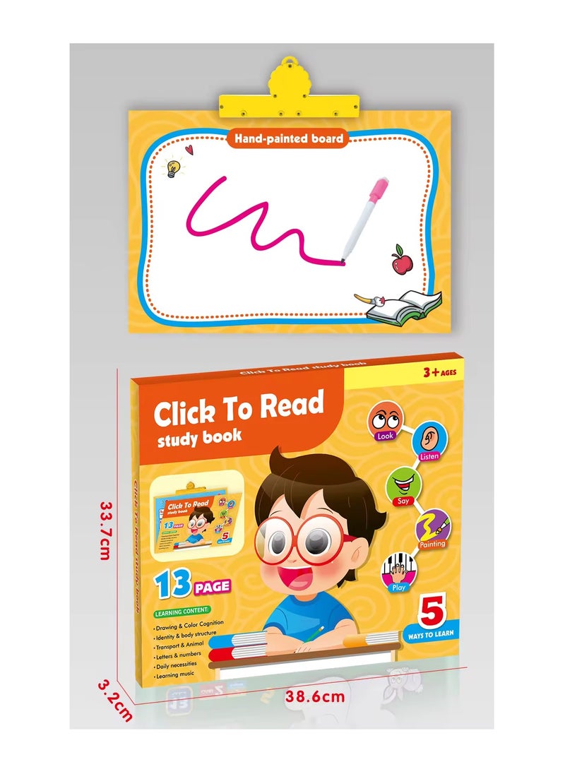 Toyland مخطط حائط أبجدي تفاعلي إلكتروني متعدد الوظائف 13 في 1، ABC الناطق و123s والموسيقى والبيانو للأطفال، ألعاب علاج النطق  - Image 5