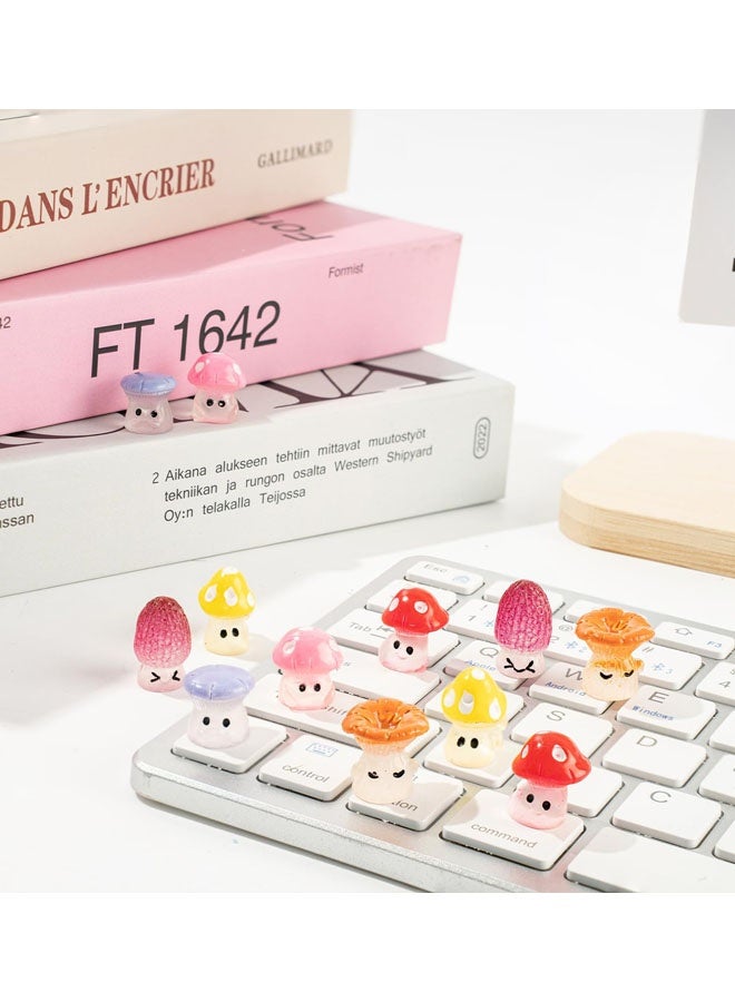 12 PCS Glow in the Dark Mushroom Car Dashboard Decorations Cute Mushroom Decorations Rearview Mirror Decorations Cute Car Interior Dashboard Accessories Suitable for Home and Office - Image 3