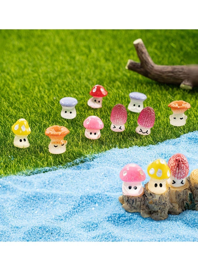 12 PCS Glow in the Dark Mushroom Car Dashboard Decorations Cute Mushroom Decorations Rearview Mirror Decorations Cute Car Interior Dashboard Accessories Suitable for Home and Office - Image 4