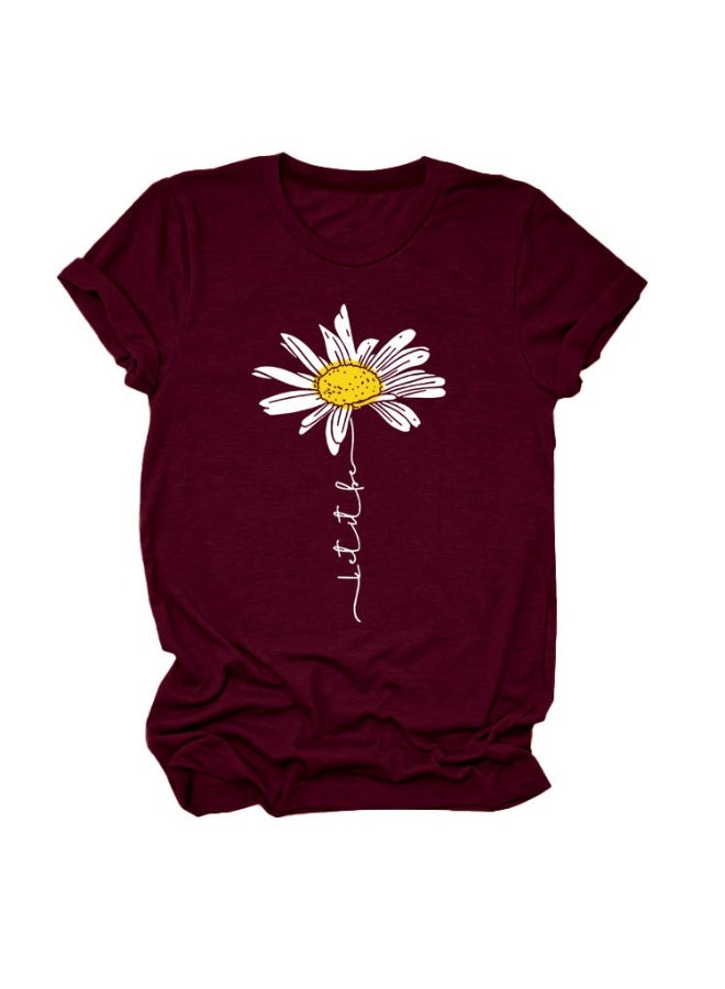 Women's Vintage Floral T Shirt Boho Wildflower Graphic Loose Tees Short Sleeve Casual Tops - Image 1