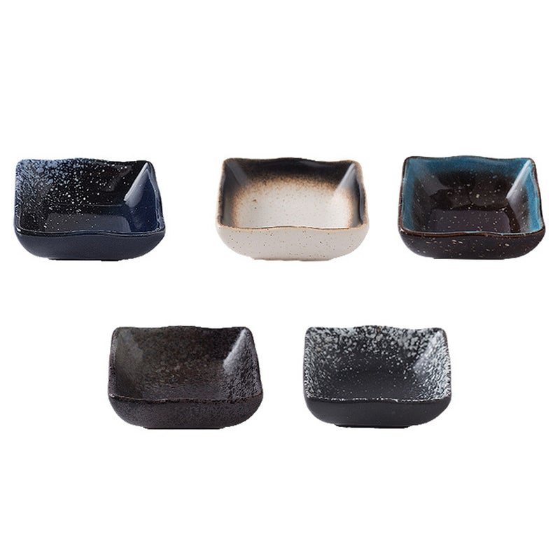 10 pcs Sushi Plate Japanese Style Ceramic Sauce Dish Snack Plate - Image 1