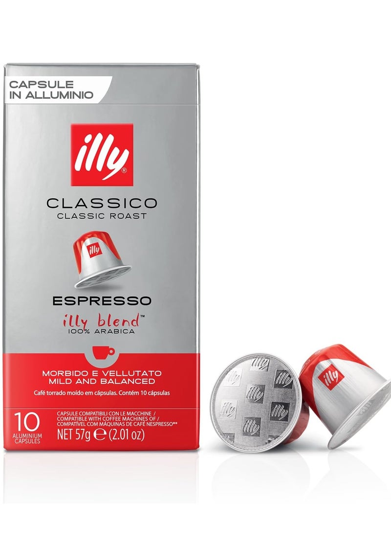 إيلي قهوة إيلي إسبريسو كلاسيكو ، تحميص كلاسيكي (تحميص متوسط) (40 كبسولة فردية ، متوافقة مع ماكينات قهوة نسبريسو أوريجينال لاين سسيستم) - Image 2