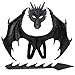 Alodidae Dragon Costumes Set Devil Wings Demon Tail Dino Mask for Halloween Masquerade Party Cosplay Black - Image 3