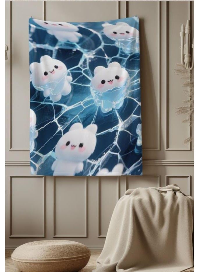 عام بطانية رقيقة من الفانيلا الكرتونية للأطفال والرضع (دافئة ومريحة، ومناسبة للنوم والألعاب) 70 سم * 100 سم - Image 2