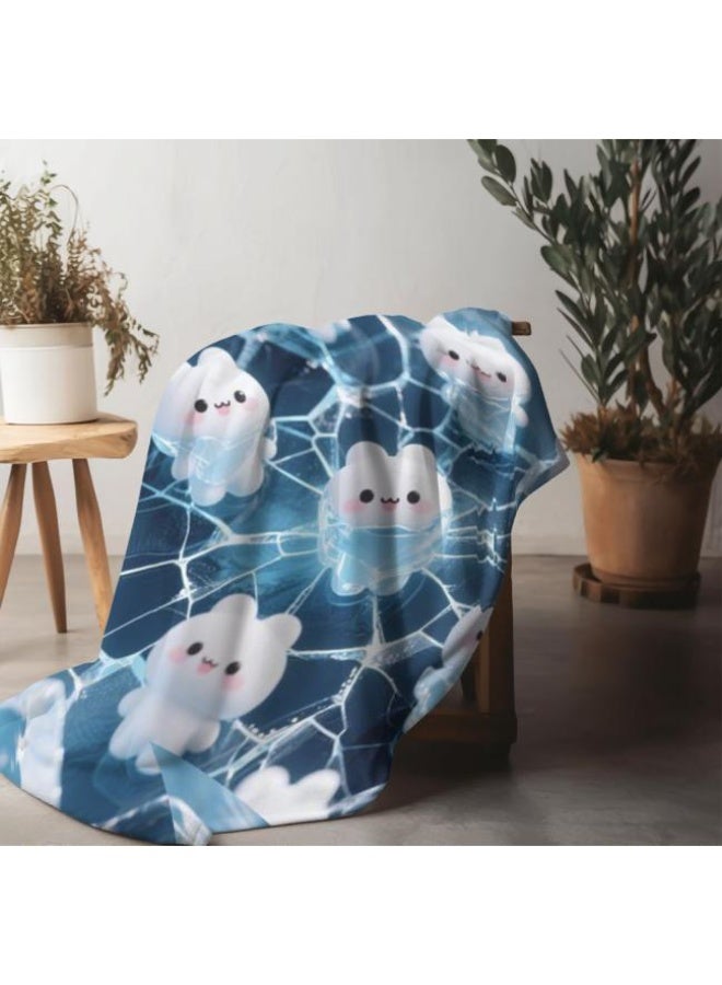 عام بطانية رقيقة من الفانيلا الكرتونية للأطفال والرضع (دافئة ومريحة، ومناسبة للنوم والألعاب) 70 سم * 100 سم - Image 4