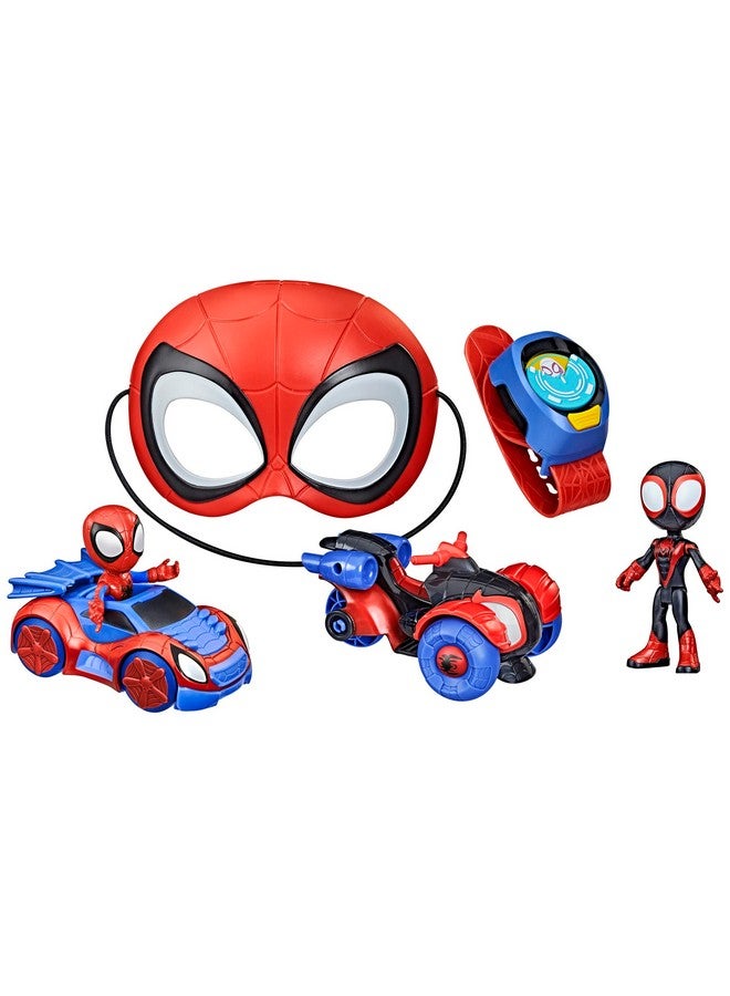 سبايدي اند هيز اميزينج فريندز مجموعة سبايدي وأصدقائه المذهلين، مجموعة ألعاب لعب الأدوار، مجموعة سيارات لعبة، قناع سبايدرمان من مارفل، رائعة للأطفال من سن 3 سنوات فما فوق - Image 1