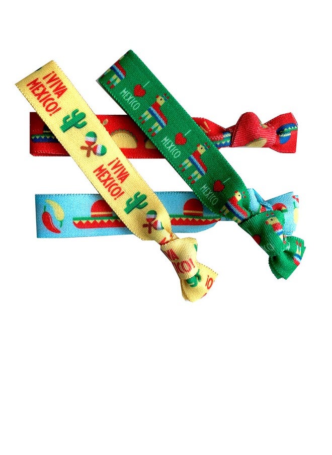 Sportigift Sportigift 8 Piece Mexico Hair Ties - Mexican Themed Hair Accessories - Hair Ties for Cinco de Mayo - 8 Count  - Image 2