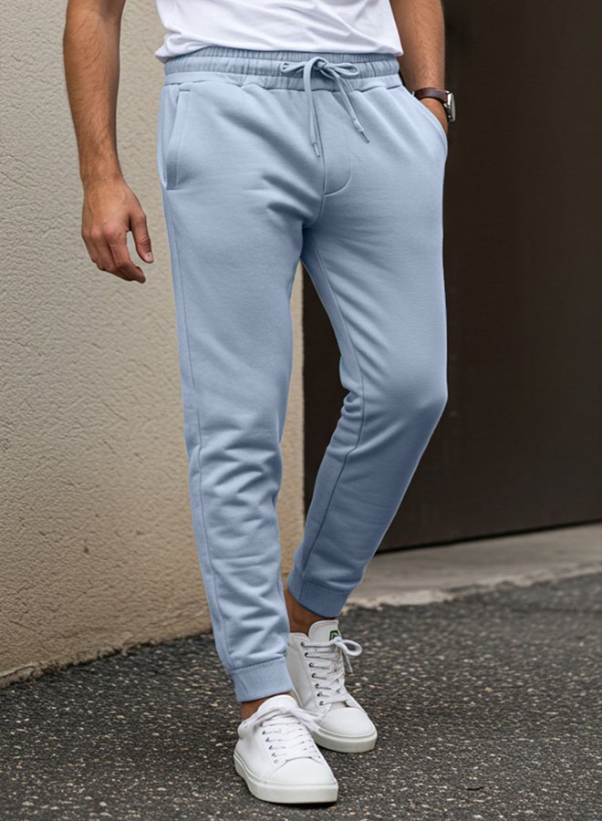 trendyol Blue Basic Regular/Normal Cut Elastic Leg Jogger Sweatpants - Image 1