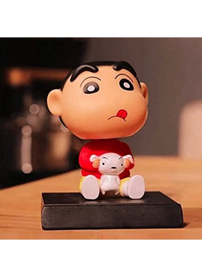 Trunkin - Trunkin Shinchan Shiro Model B Bobblehead for Desk | Action Figure Bobble Head Super Toy - Image 1