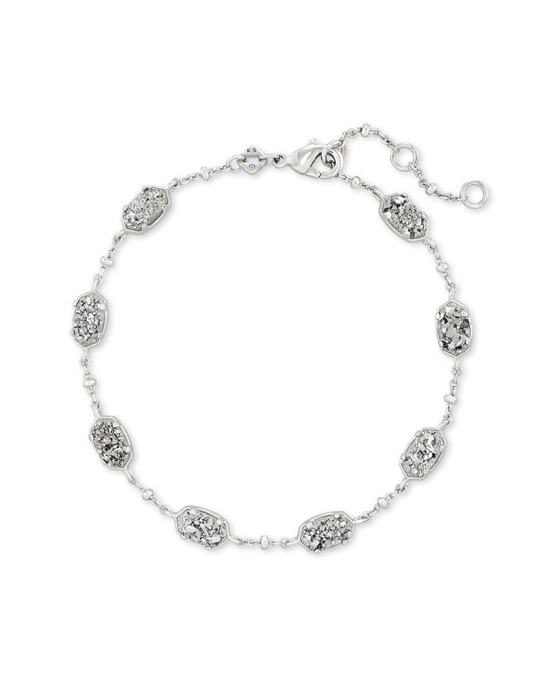 Kendra Scott Emilie Link Bracelet for Women, Fashion Jewelry, Rhodium-Plated, Platinum Drusy - Image 1