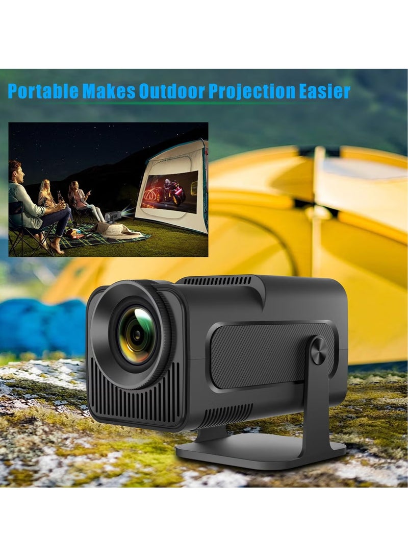 JAJEEK Mini Projector HY320 | 4K FHD 1080P Smart Projector with Auto Keystone & 10000 Lumens | WiFi 6, BT 5.0, 180° Rotation, Built-in Android 11.0, Portable Outdoor Projector | EU Plug  - Image 2