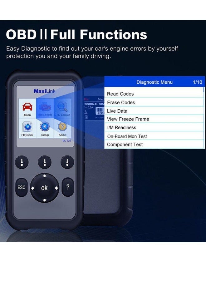 أوتل جهاز كشف قناة ماسحة ML629 OBD2 - Image 5