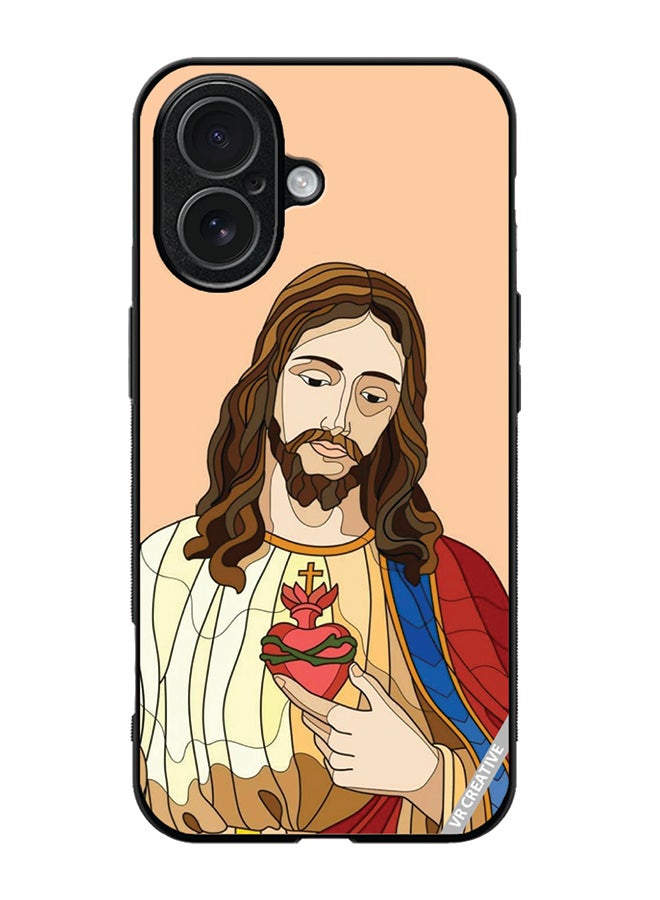 Protective Case Cover For Apple iPhone 17 Jesus Design Multicolour