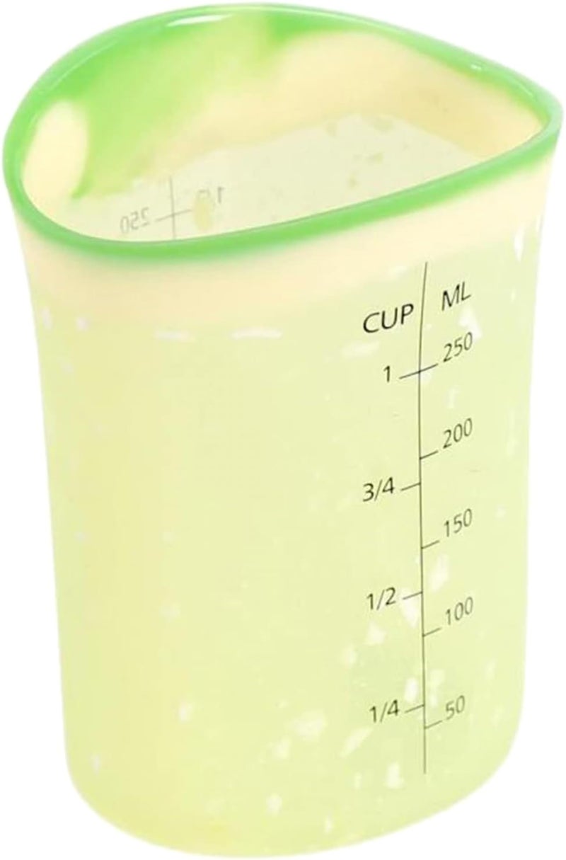 Charles Viancin Lemon Flexible Silicone Measuring Cup BPAFree Plastic Free FoodGrade Silicone Microwave and Dishwasher Safe 250 ml 8 oz 1 cup