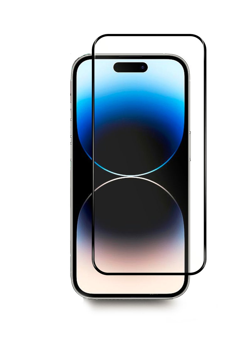 Warrior 5D Tempered Glass Full Glue Premium Screen Protector For Apple iPhone 14 Pro Clear/Black - Image 1