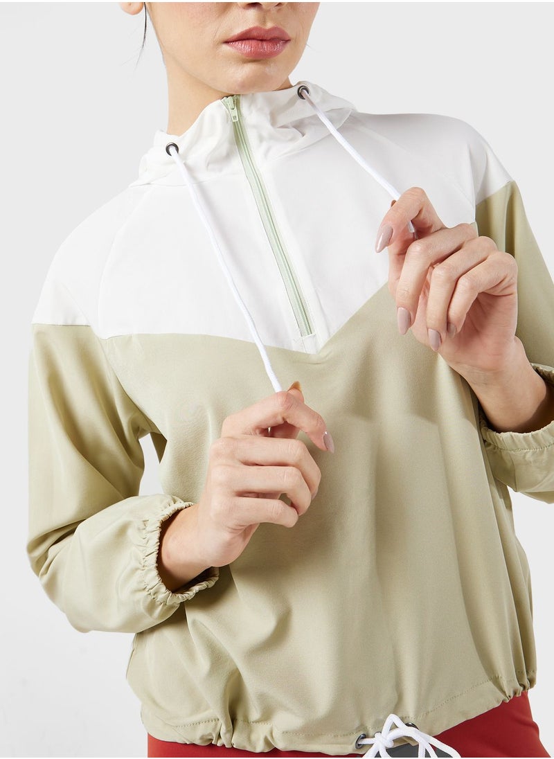 FRWD - Half Zip Colorblock Athletic Jacket - Image 1