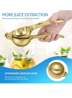 Bukela Lemon Squeezer,  Lemon Juicer Heavy Duty Lime Squeezer， Easy & Fast Juicing Citrus Squeezer, Hand Juicer Squeezer for Seedless Juicing, Easy to Clean Lemon Press Squeezer, Manual Juicer, Gold  - Image 2
