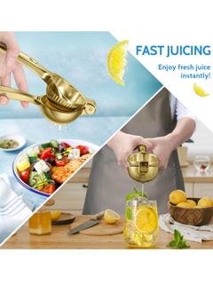 Bukela Lemon Squeezer,  Lemon Juicer Heavy Duty Lime Squeezer， Easy & Fast Juicing Citrus Squeezer, Hand Juicer Squeezer for Seedless Juicing, Easy to Clean Lemon Press Squeezer, Manual Juicer, Gold  - Image 5