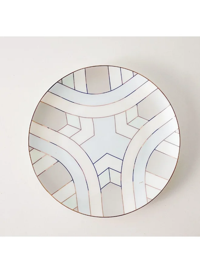 DANUBE HOME Danube Home Lincoln Fine Bone China Side Plate 19Cm Elegant And Durable Perfect For Serving Bread Appetizers Or Desserts Stylish Design For Home Restaurant Or Special Occasions