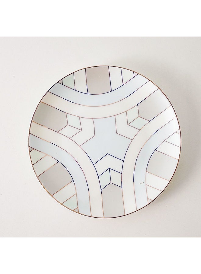 DANUBE HOME Danube Home Lincoln Fine Bone China Side Plate 19Cm Elegant And Durable Perfect For Serving Bread Appetizers Or Desserts Stylish Design For Home Restaurant Or Special Occasions  - Image 1