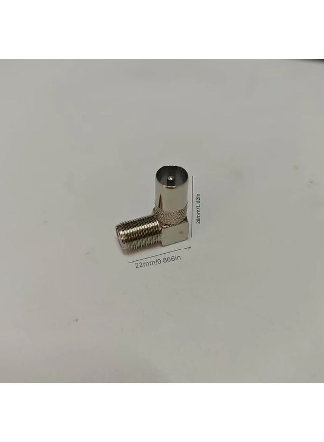 قطعتان محول قابس تلفزيون بزاوية 90 درجة، من أنثى إلى أنثى، لمنافذ التلفزيون في المملكة المتحدة والولايات المتحدة والاتحاد الأوروبي - Image 3