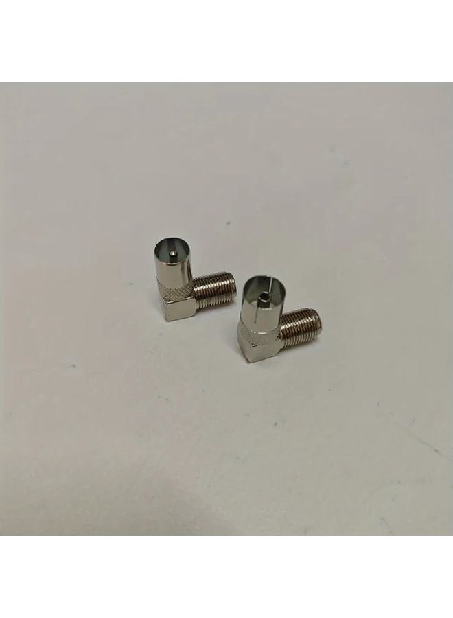 قطعتان محول قابس تلفزيون بزاوية 90 درجة، من أنثى إلى أنثى، لمنافذ التلفزيون في المملكة المتحدة والولايات المتحدة والاتحاد الأوروبي - Image 5