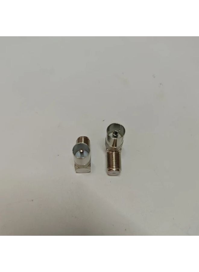 قطعتان محول قابس تلفزيون بزاوية 90 درجة، من أنثى إلى أنثى، لمنافذ التلفزيون في المملكة المتحدة والولايات المتحدة والاتحاد الأوروبي - Image 4