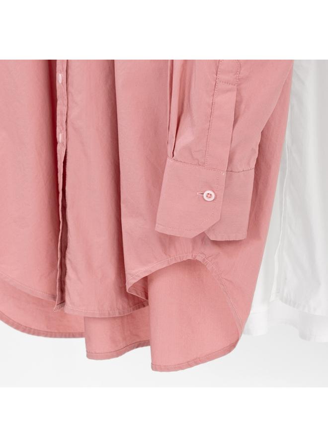 VUELO Strict Selection 24 Spring New Loose High-cut High-density Washed Wrinkled Boyfriend Style Shirt Cotton Design Sense Small Pointed Collar Lining - Image 4