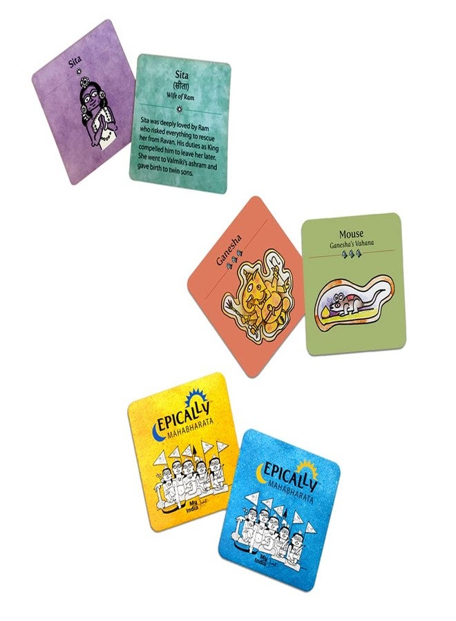 Positively Perfect Epically Ramayana Mahabharatta Vahana Memory Matching Game for Kids by Devdutt Pattanaik in English- Set of 3 Games - Image 4