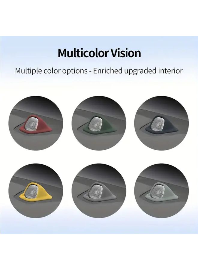 Upgraded Gray Anti Dust Center Speaker Cover For Car Stereo Luxury Dashboard Trim With Sunflower Design Easy Install Car Interior Accessory Compatible With Auto System - Image 5