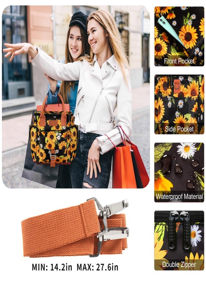 Joymee Insulated Lunch Bag for Adults Women/Men, Waterproof Lunch Box for Office Work Picnic Beach, Reusable Large Leakproof Cooler Tote Bag with Adjustable Shoulder Strap & Side Pocket, Sunflower - Image 4