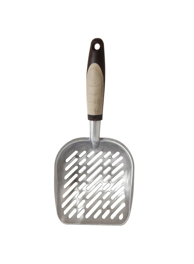 Petmate Metal Cat/Kitty Litter Scoop, Deep Shovel, Premium Non-Stick Large Scooper with Non-Slip Handle & Curved Design for Maximum Coverage - Image 1