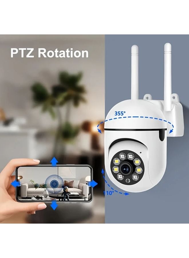 White 1080P Outdoor WiFi Security Camera AI Human Detection Two Way Audio 360 View - Image 5