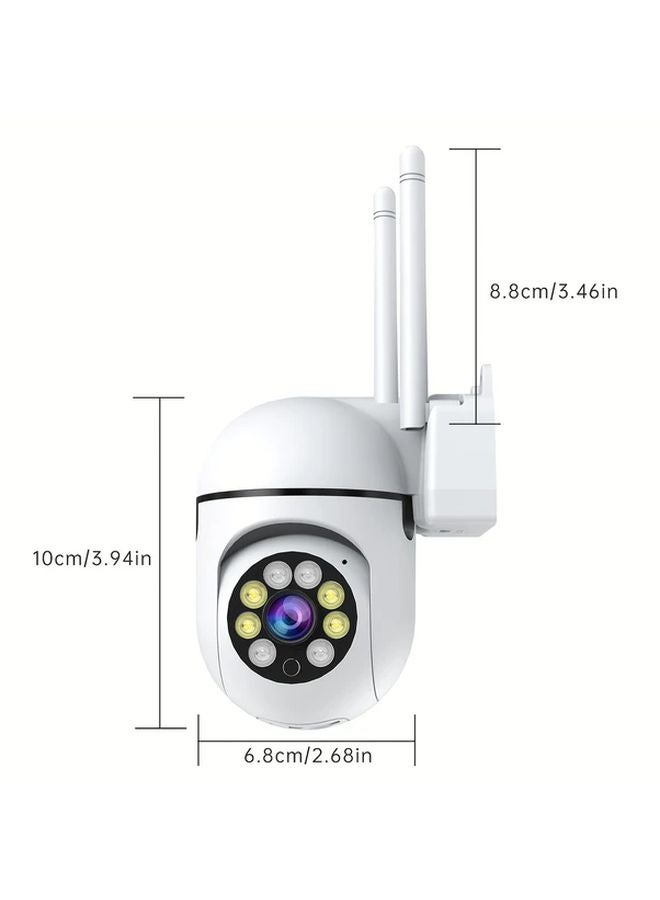 White 1080P Outdoor WiFi Security Camera AI Human Detection Two Way Audio 360 View - Image 4